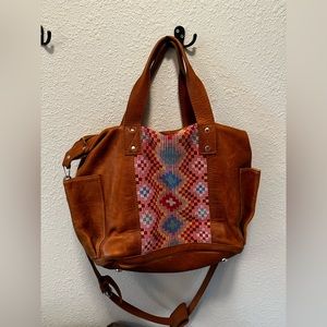 Nena & Co. Perfect bag with one of a kind embroidery panel.